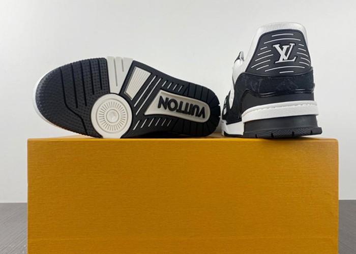 L***V Monogram Black Denim Sneaker