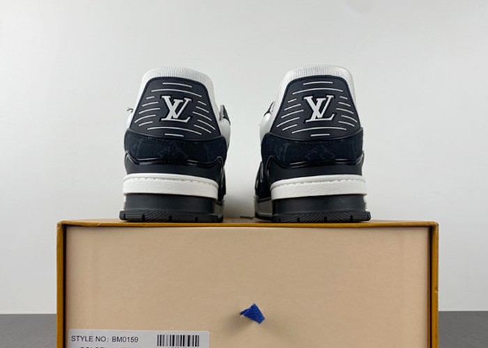 L***V Monogram Black Denim Sneaker