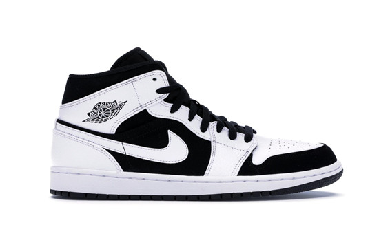 Air Jordan 1 Mid White Black 554724-113