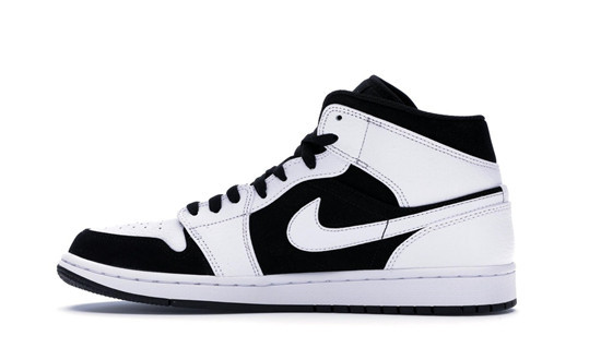 Air Jordan 1 Mid White Black 554724-113