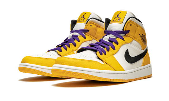 Air Jordans 1 Mid SE “Lakers” 852542-700