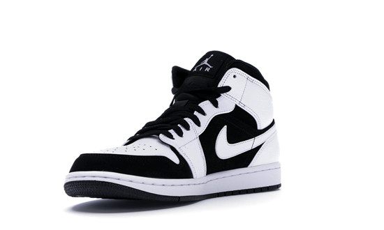 Air Jordan 1 Mid White Black 554724-113